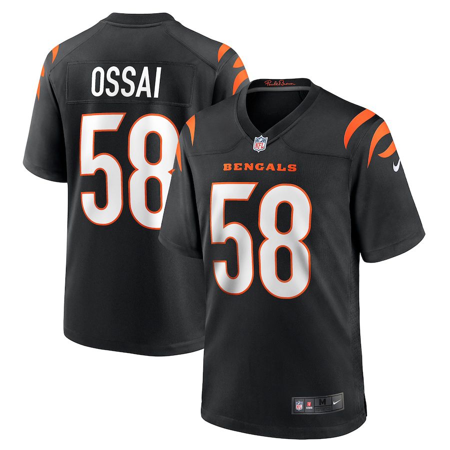 Men Cincinnati Bengals 58 Joseph Ossai Nike Black Game NFL Jersey